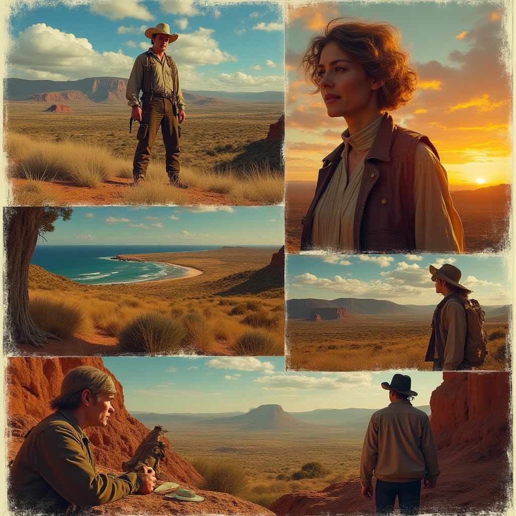 Collage of iconic Australian film moments